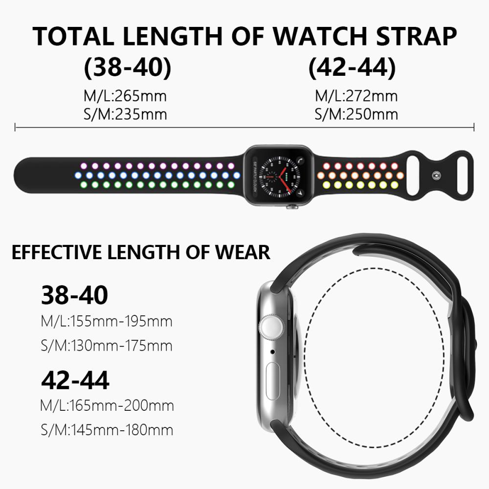 ColorPop Sportarmband Dual-Color Apple Watch 42/44/45/46/49 mm (M/L)