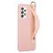  Samsung Galaxy A53 5G Skal TPU Med Fingerstrap Ljus Rosa