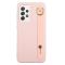  Samsung Galaxy A53 5G Skal TPU Med Fingerstrap Ljus Rosa