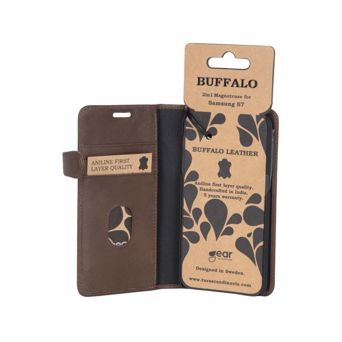 Bild 6, Buffalo Buffalo Samsung Galaxy S7 Fodral 2in1 Äkta Läder Brun