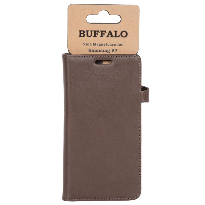 Bild 2, Buffalo Buffalo Samsung Galaxy S7 Fodral 2in1 Äkta Läder Brun