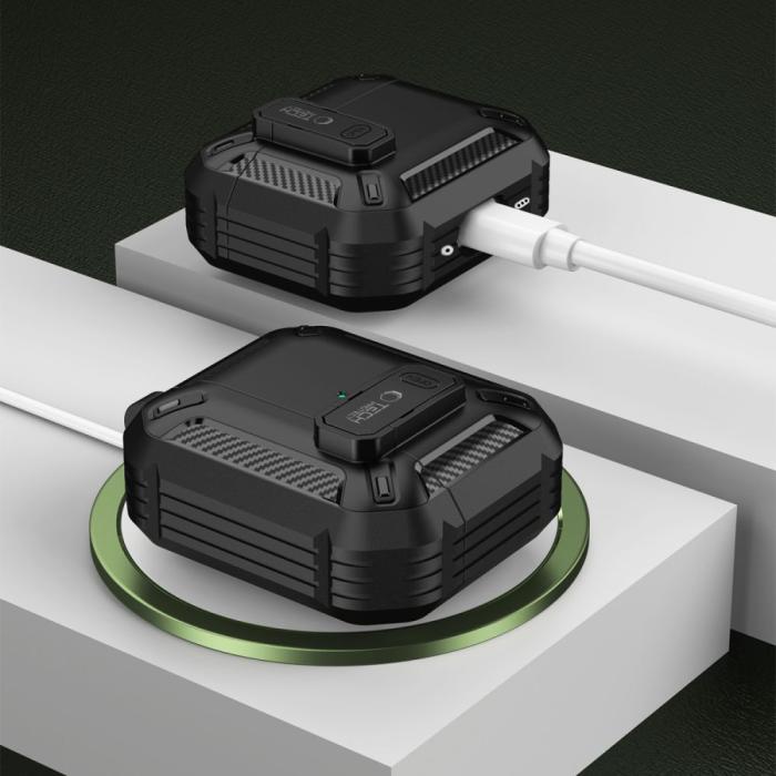 Bild 2, Tech-Protect Tech-Protect AirPods 4 Skal Carbonox Svart