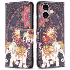  iPhone 16 Plus Fodral Med Tryck Mandala Elefant