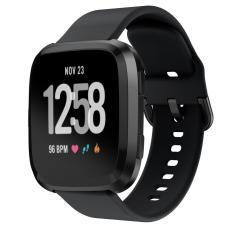  Silikon Armband Fitbit Versa/Versa 2 - Svart
