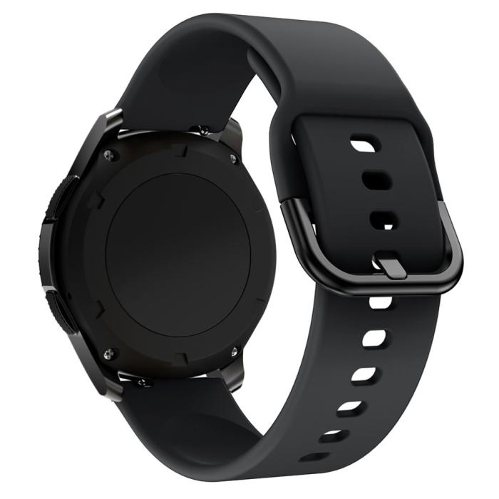 Bild 2,  Silikon Armband Smartwatch - Svart (22 mm)