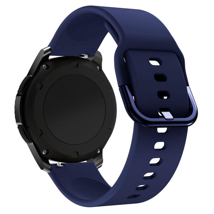 Bild 2,  Silikon Armband Smartwatch - Mörk Blå (22 mm)