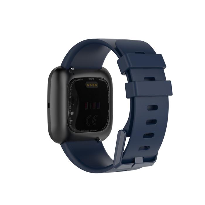 Bild 2,  Silikon Armband Fitbit Versa 2/Versa Lite - Mörk Blå