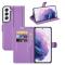  Samsung Galaxy S22 Fodral Litchi Textur Lila