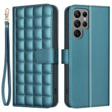  Samsung Galaxy S25 Ultra Fodral L&auml;der Rutor Gr&ouml;n