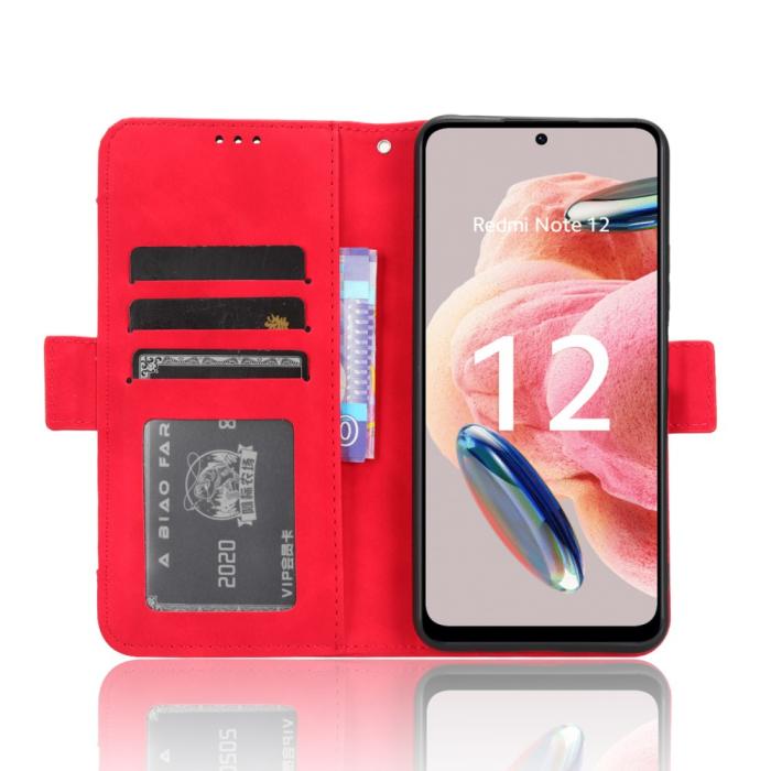 Bild 2,  Xiaomi Redmi Note 12 4G Fodral Med Avtagbart Kortfodral Röd