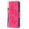  Samsung Galaxy S23 Fodral Med Fjäril Tryck Rosa