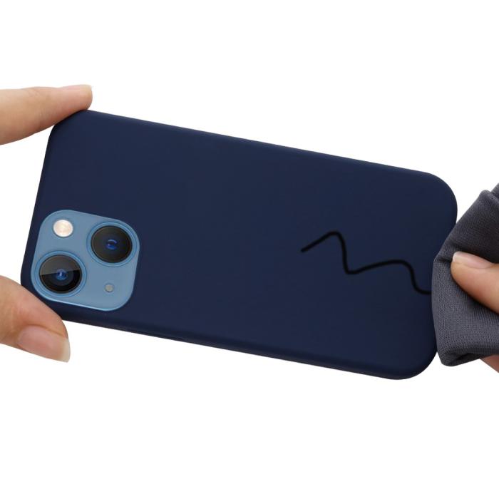 Bild 5,  iPhone 13 Skal MagSafe Liquid Silikon Mörk Blå