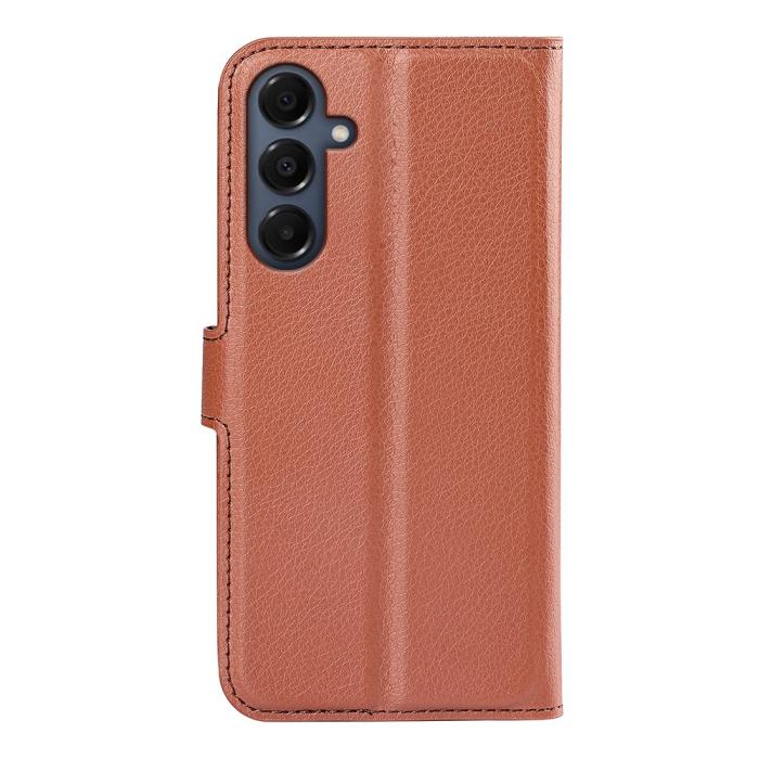 Bild 3,  Samsung Galaxy A17 Fodral Litchi Läder Brun