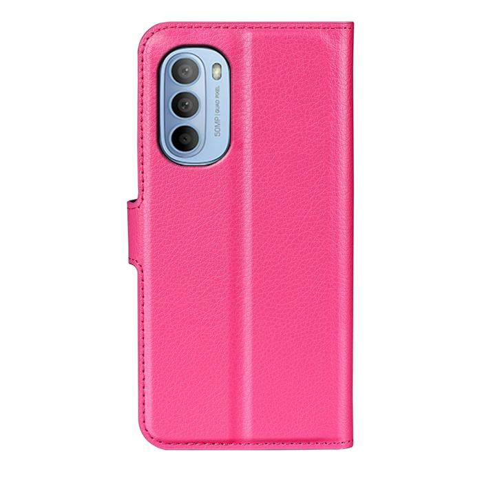 Bild 3,  Motorola Moto G31 / G41 Fodral Litchi Textur Rosa