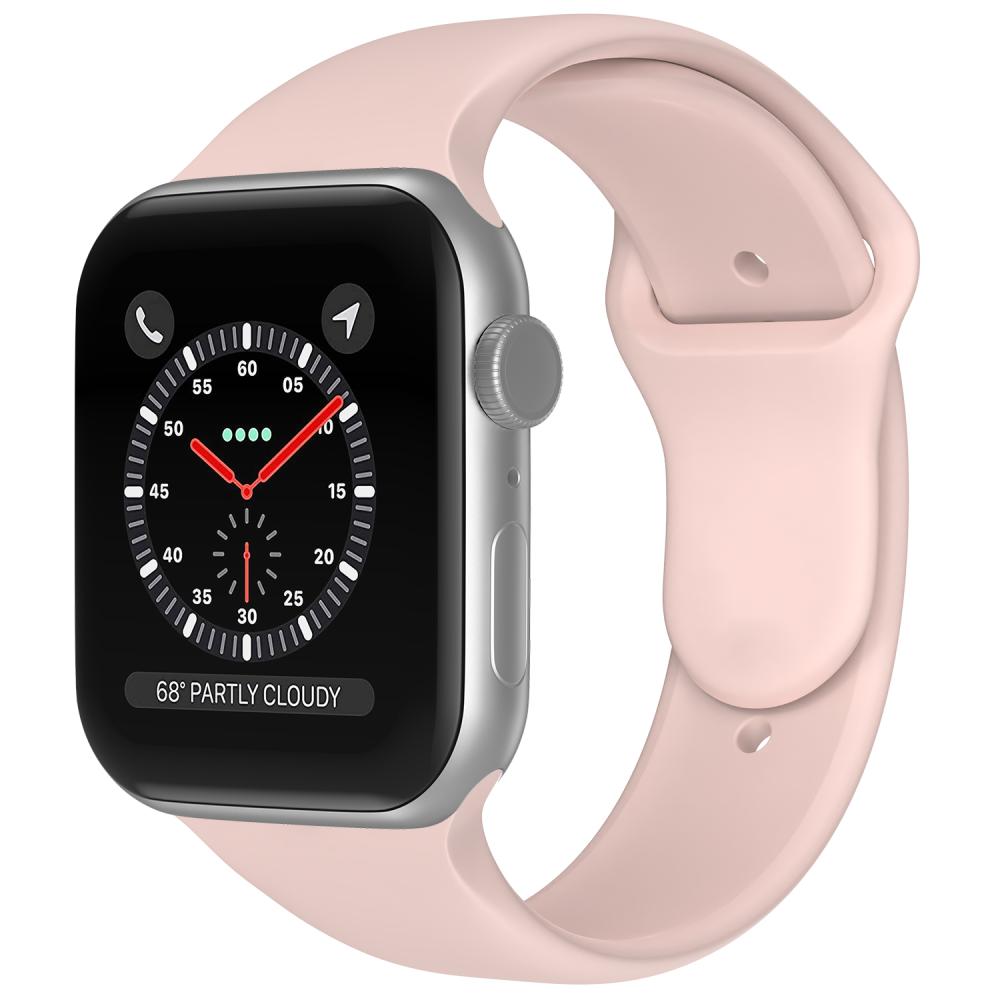 ColorPop Apple Watch 42/44/45/46/49 mm Silikon Armband (S/M) Sand Pink