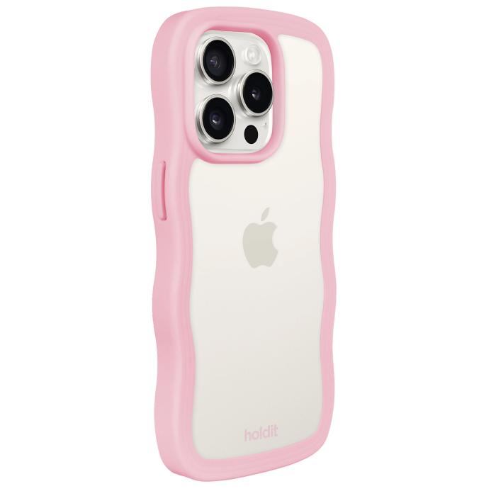 Bild 3, holdit holdit iPhone 14 Pro Max Skal Wavy Pink Transparent
