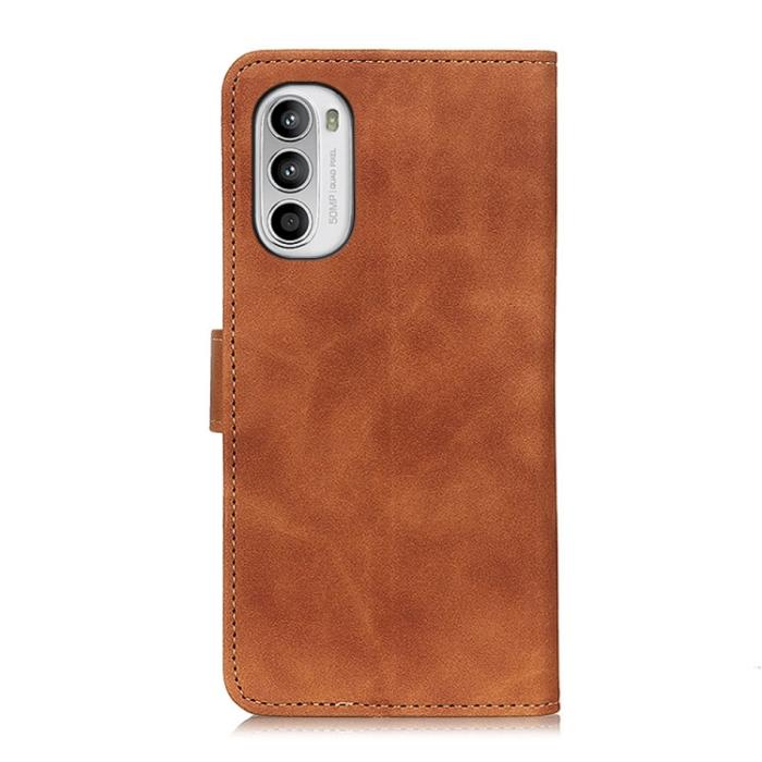 Bild 3, KHAZNEH KHAZNEH Motorola Moto G52/G82 Fodral Retro Läder Brun