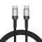 Tech-Protect 100W/5A 2m PD USB-C - USB-C Kabel UltraBoost Evo Titanium