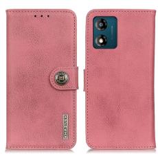 KHAZNEH KHAZNEH Motorola Moto E13 Fodral L&auml;der Rosa