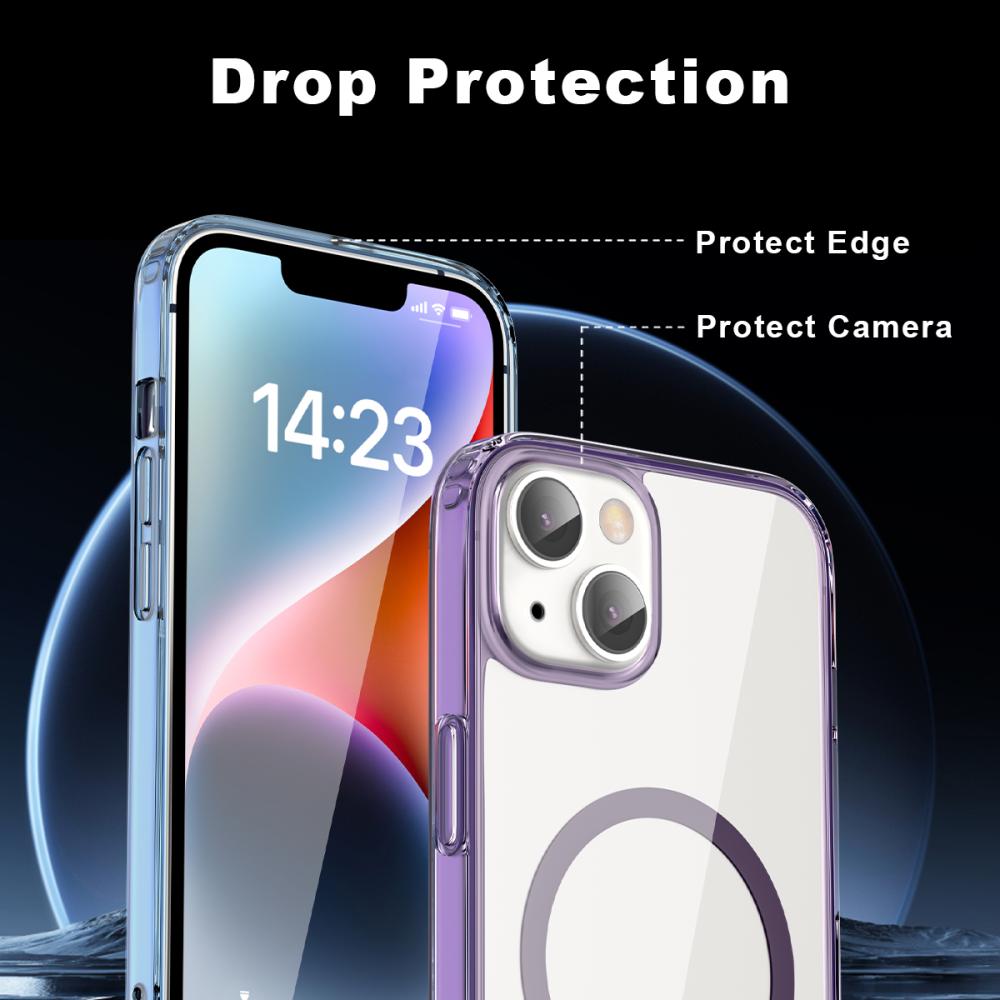 ColorPop ColorPop iPhone 14 Skal CH MagSafe Transparent/Röd