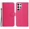 Samsung Galaxy S23 Ultra Fodral Solid Läder Rosa