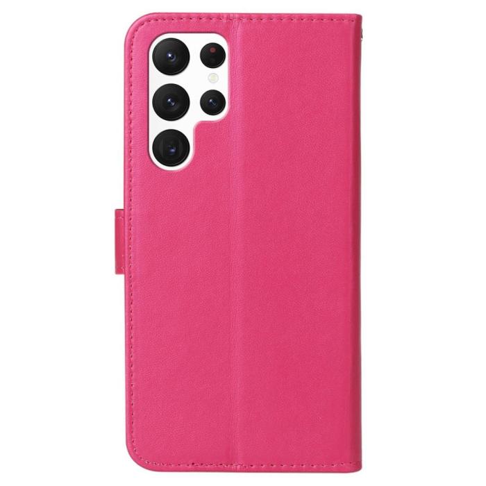 Bild 6,  Samsung Galaxy S23 Ultra Fodral Solid Läder Rosa
