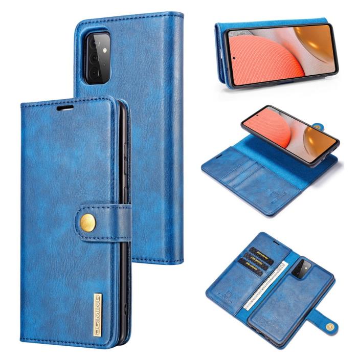 Bild 2, DG.MING Samsung Galaxy A72 - DG.MING 2in1 Magnet Fodral - Blå
