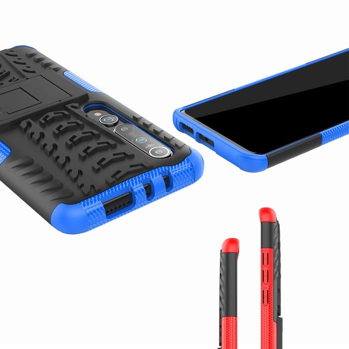 Bild 4,  Xiaomi Mi 10 / 10 Pro - Ultimata Stöttåliga Skalet med Stöd - Blå