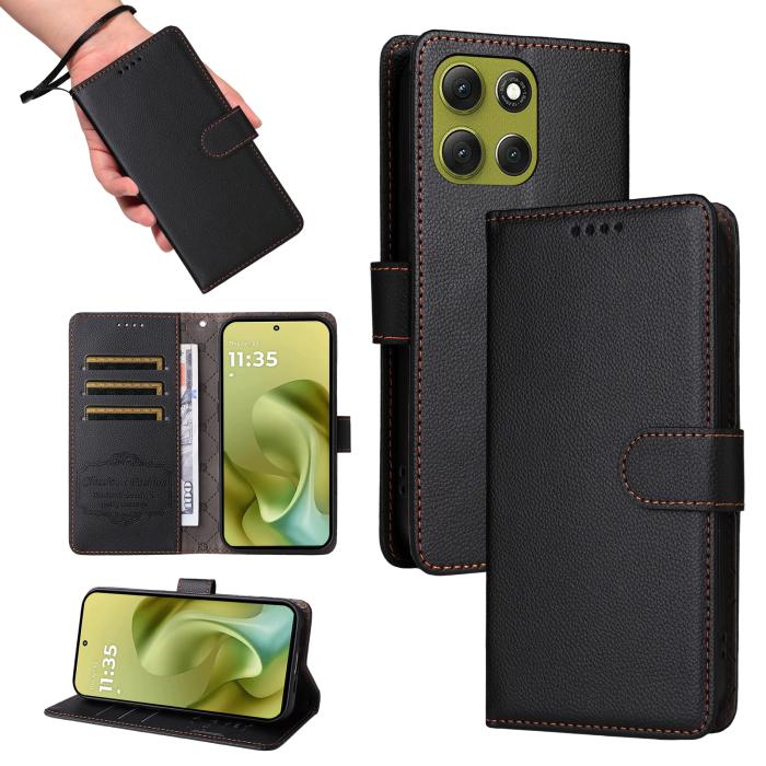 Bild 5,  Motorola Moto G86 Power / G86 5G Fodral Läder Svart