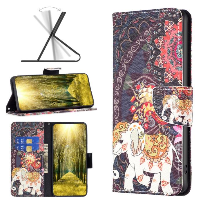 Bild 4,  iPhone 16 Plus Fodral Med Tryck Mandala Elefant