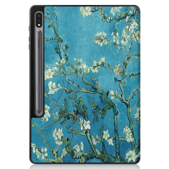 Bild 2,  Samsung Galaxy Tab S7 Plus / Tab S8 Plus Fodral Tri-Fold Pennhållare