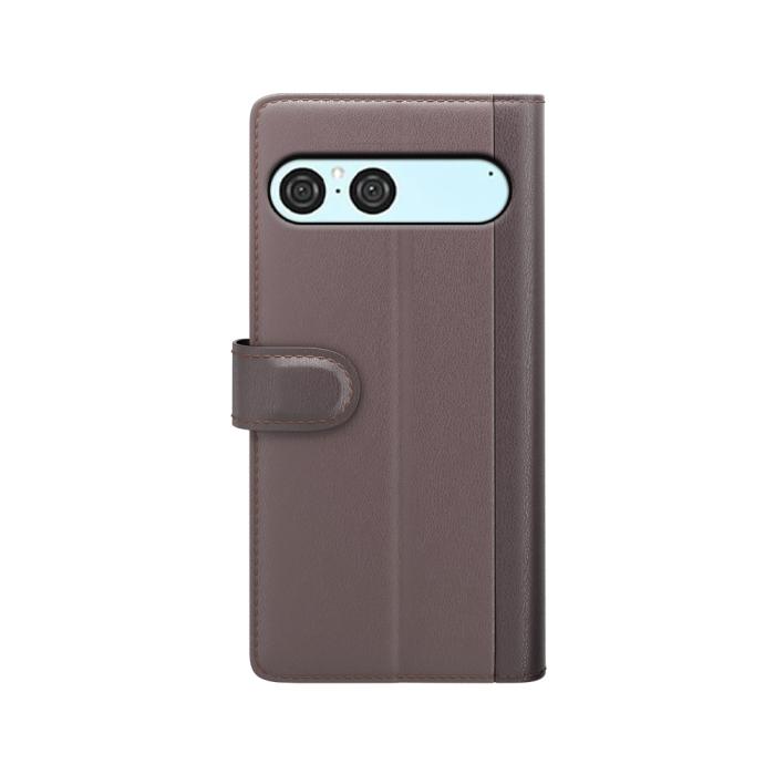 Bild 4,  Sony Xperia 10 VII Fodral Premium Äkta Läder Brun
