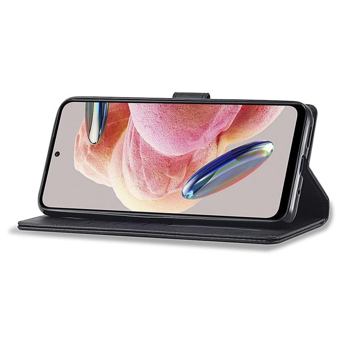 Bild 3, LC.IMEEKE LC.IMEEKE Xiaomi Redmi Note 12 4G Fodral Läder Svart