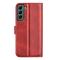 Samsung Galaxy S23 Plus Fodral Solid Läder Röd