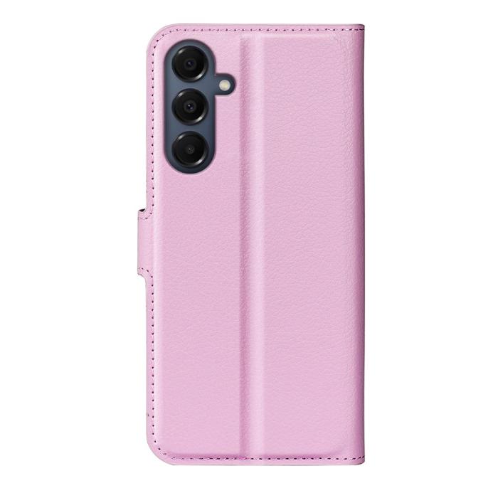 Bild 3,  Samsung Galaxy A17 Fodral Litchi Läder Ljus Rosa