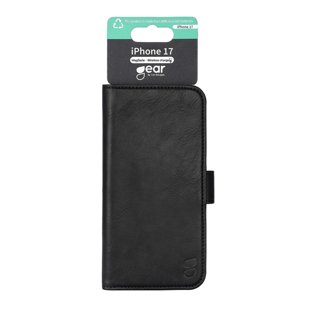 Gear Gear iPhone 17 Fodral MagSafe Läder Svart