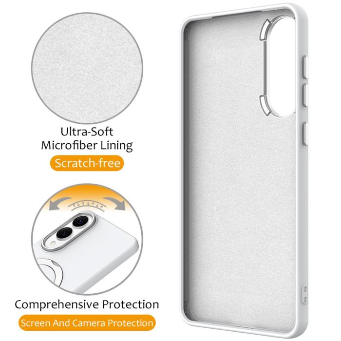 Bild 3,  Samsung Galaxy S25 Edge Skal MagSafe Kickstand Hybrid Vit
