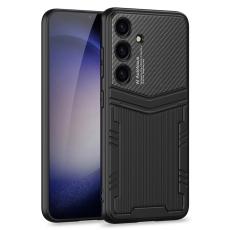 GKK GKK Galaxy S24 Plus Skal Hybrid L&auml;der Borstad St&aring;l Textur