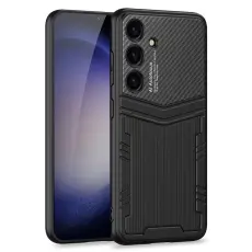 GKK GKK Galaxy S24 Plus Skal Hybrid L&auml;der Borstad St&aring;l Textur