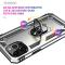  iPhone 14 Pro Skal Hybrid Armor Ring Silver