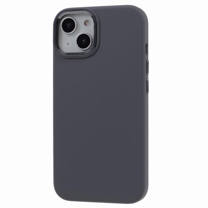 Bild 3,  iPhone 15 Plus Skal Liquid Silikon AluLens Grå