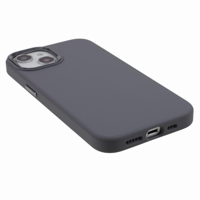 Bild 5,  iPhone 15 Plus Skal Liquid Silikon AluLens Grå
