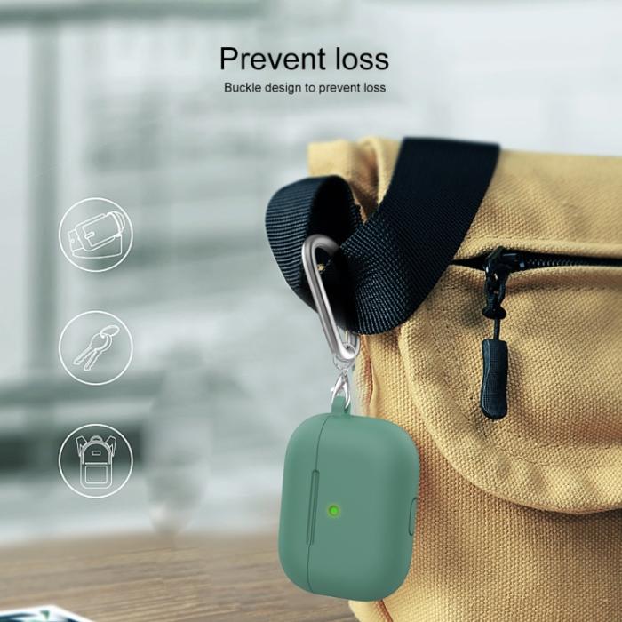 Bild 6,  AirPods 3 Skal Silikon Med Krok Grön