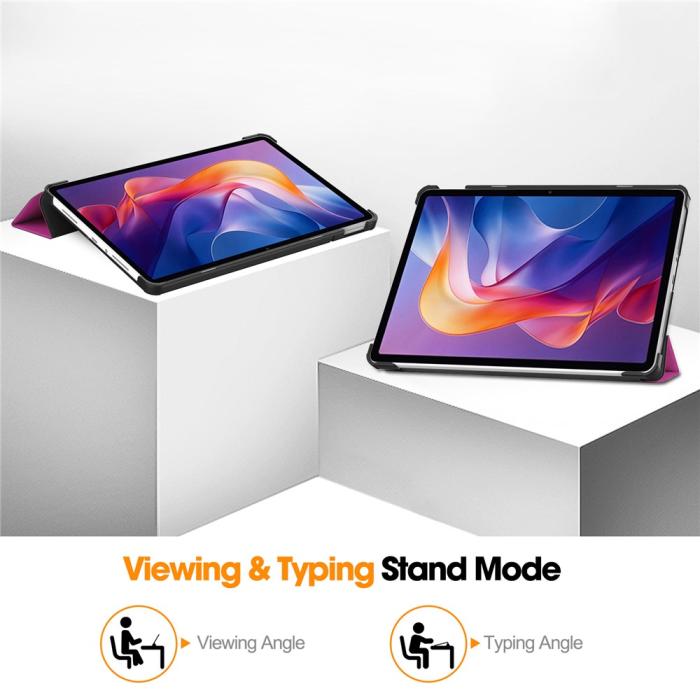 Bild 4,  Xiaomi Redmi Pad 2 Fodral Tri-Fold Lila