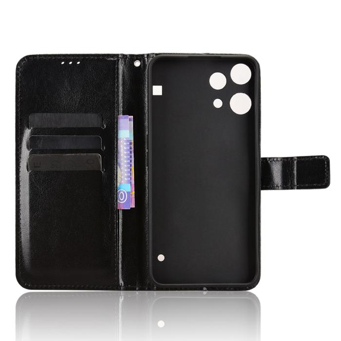 Bild 4,  Nothing Phone 3a Lite Fodral Crazy Horse Läder Svart