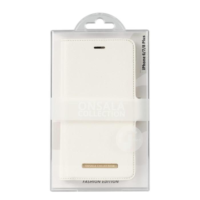 Bild 2, Onsala ONSALA iPhone 6/7/8 Plus 2in1 Magnet Fodral / Skal Saffiano White