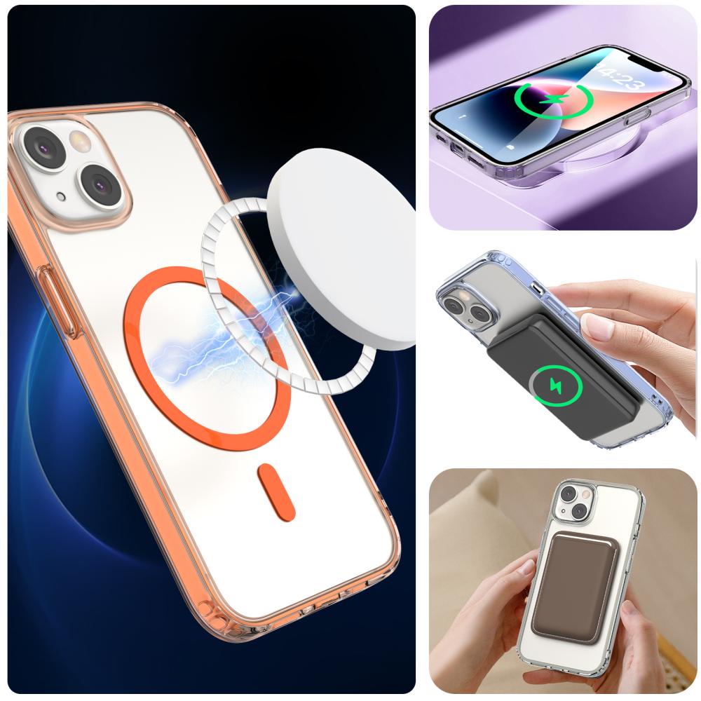 ColorPop ColorPop iPhone 14 Skal CH MagSafe Transparent/Röd