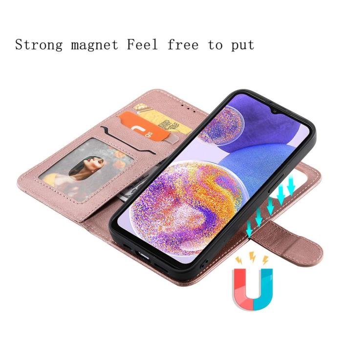 Bild 3,  Samsung Galaxy A23 5G 2in1 Magnet/Plånboksfodral Roséguld