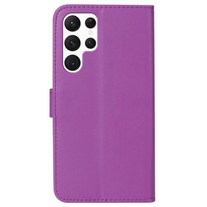Bild 6,  Samsung Galaxy S23 Ultra Fodral Solid Läder Lila