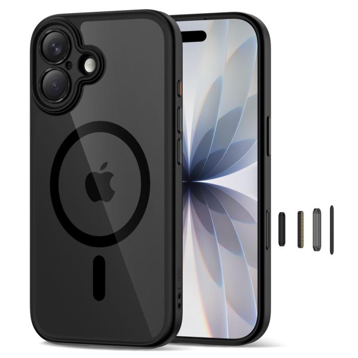 Bild 2, Tech-Protect Tech-Protect iPhone 17 Skal MagSafe MagPeak Svart/Transparent
